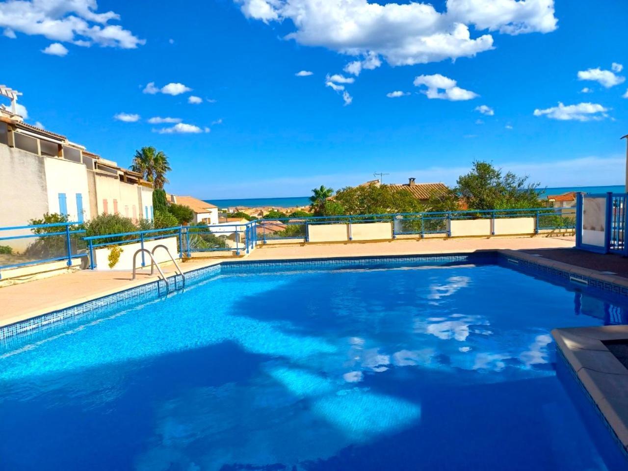 Plain-Pied Jardin 6 Personnes Clim Vue Mer Parking Wifi Terrasse Piscine Dans La Residence Saint-Pierre-la-Mer  Εξωτερικό φωτογραφία