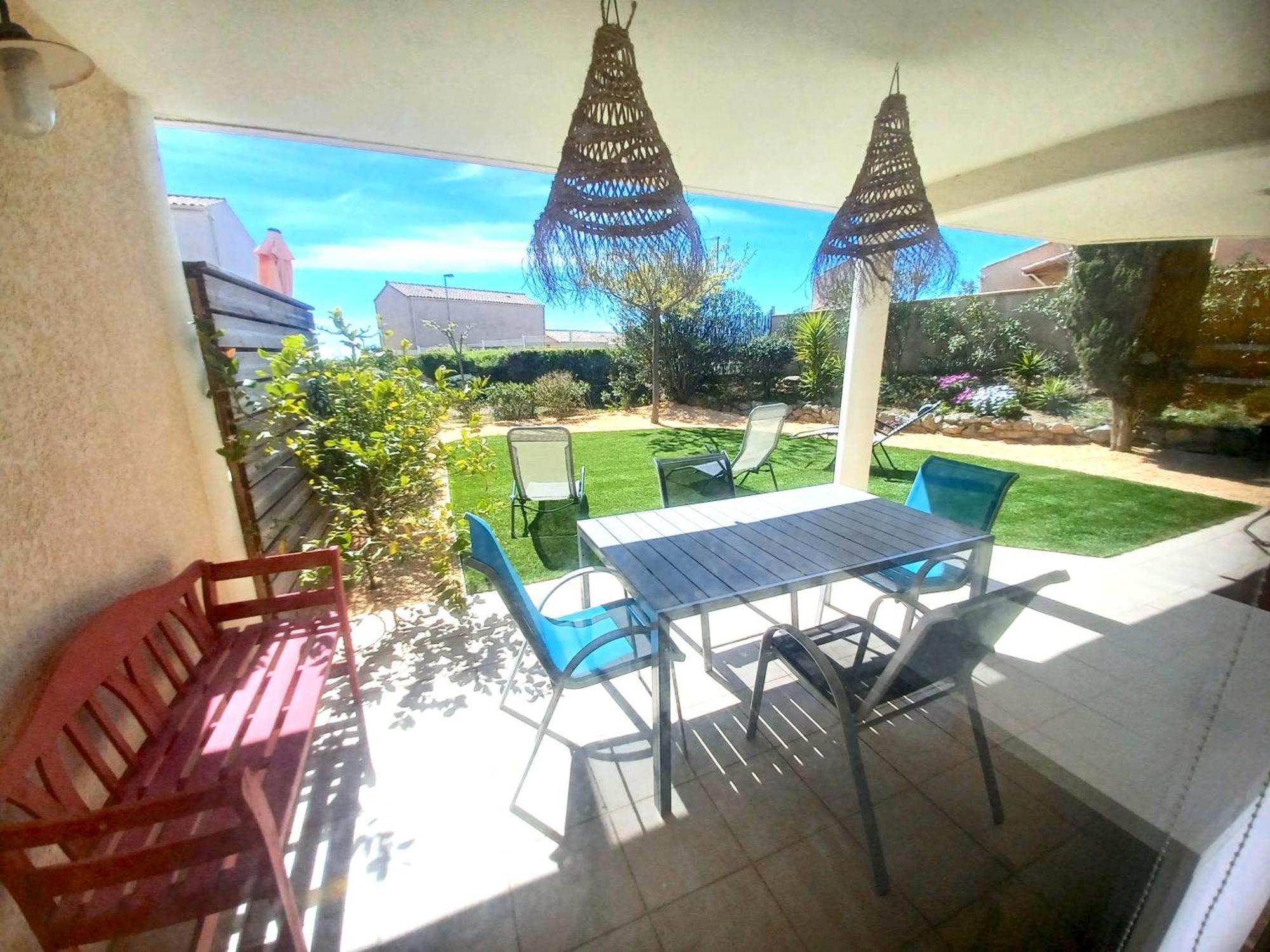 Plain-Pied Jardin 6 Personnes Clim Vue Mer Parking Wifi Terrasse Piscine Dans La Residence Saint-Pierre-la-Mer  Εξωτερικό φωτογραφία
