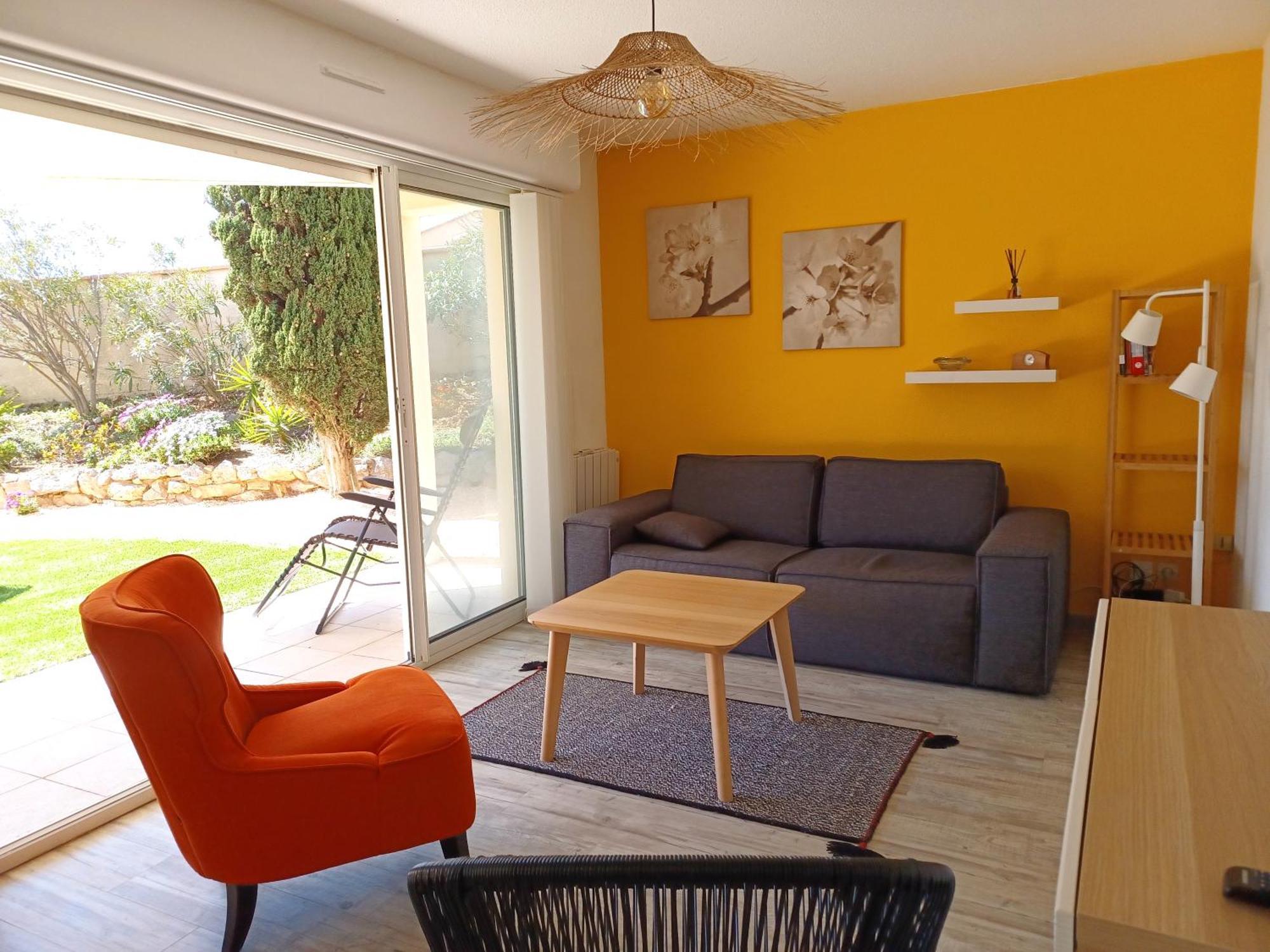 Plain-Pied Jardin 6 Personnes Clim Vue Mer Parking Wifi Terrasse Piscine Dans La Residence Saint-Pierre-la-Mer  Εξωτερικό φωτογραφία