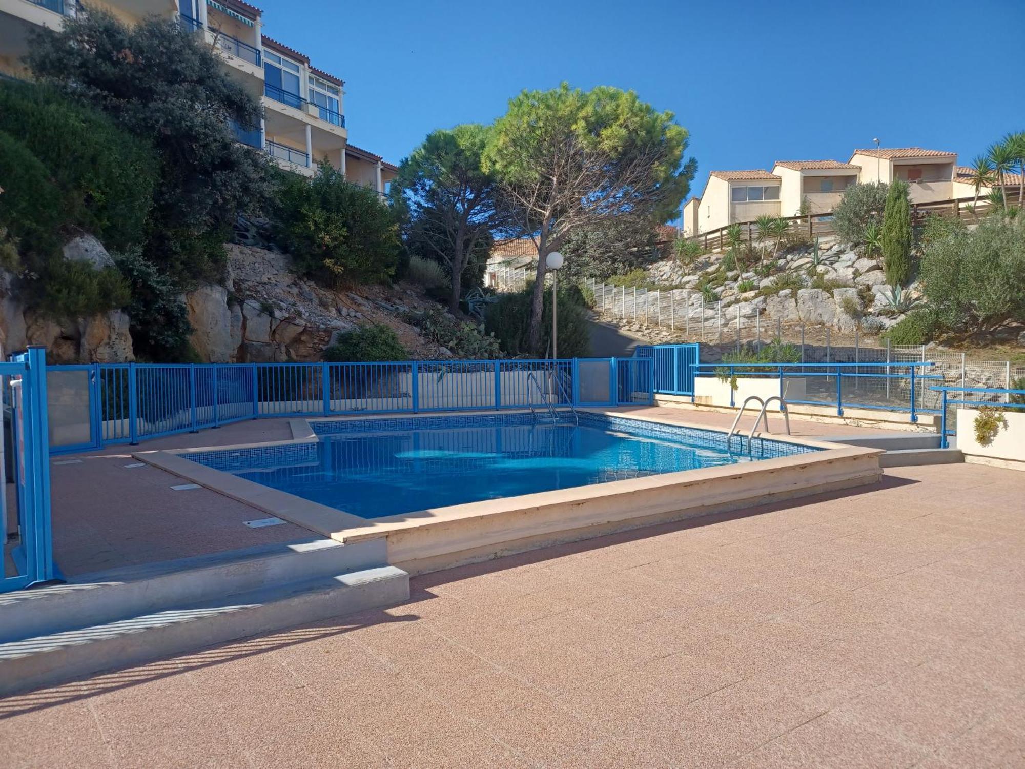 Plain-Pied Jardin 6 Personnes Clim Vue Mer Parking Wifi Terrasse Piscine Dans La Residence Saint-Pierre-la-Mer  Εξωτερικό φωτογραφία