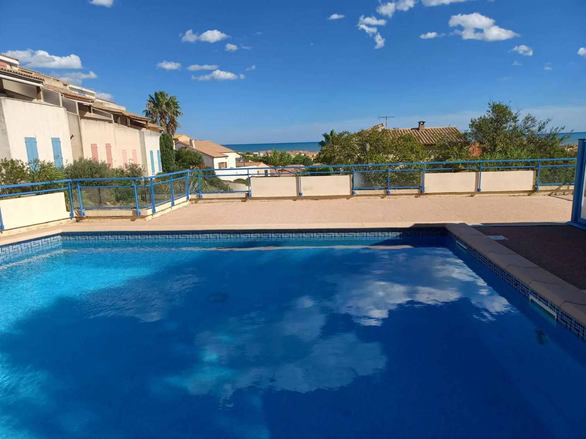 Plain-Pied Jardin 6 Personnes Clim Vue Mer Parking Wifi Terrasse Piscine Dans La Residence Saint-Pierre-la-Mer  Εξωτερικό φωτογραφία